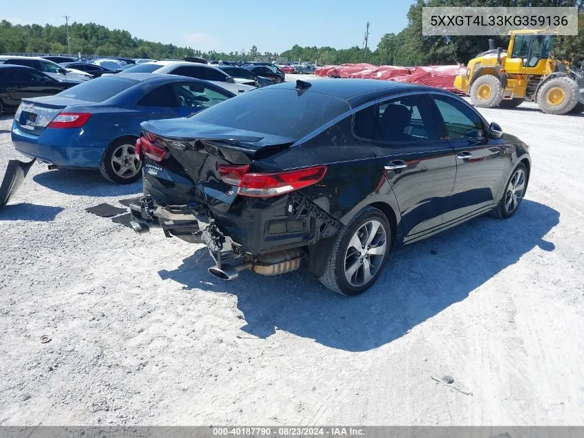 2019 Kia Optima S VIN: 5XXGT4L33KG359136 Lot: 40187790