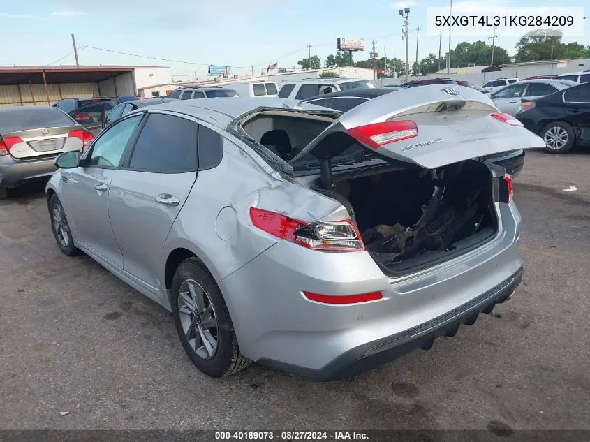 2019 Kia Optima Lx VIN: 5XXGT4L31KG284209 Lot: 40189073