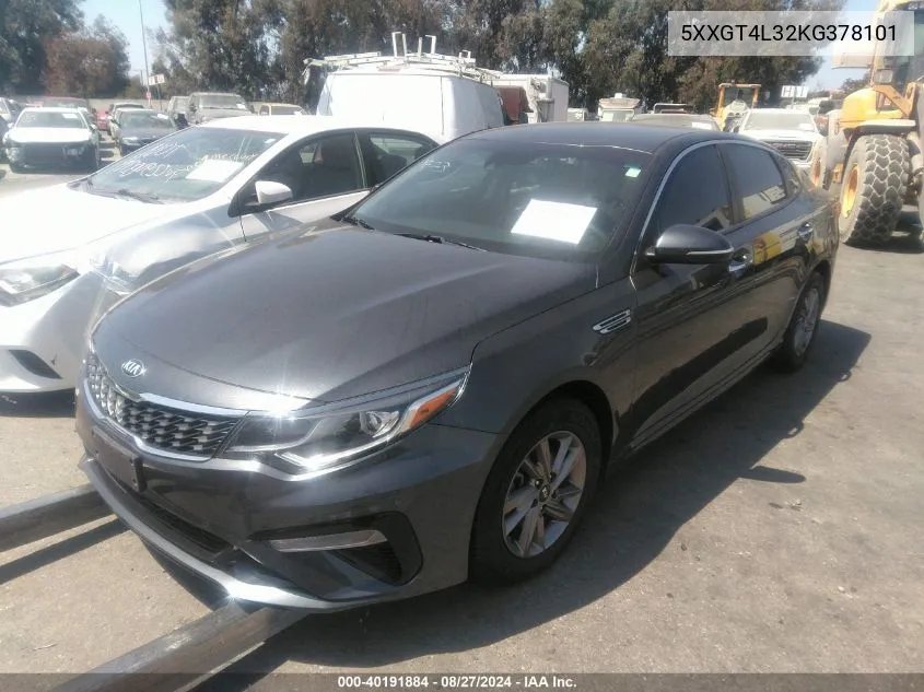 2019 Kia Optima Lx VIN: 5XXGT4L32KG378101 Lot: 40191884