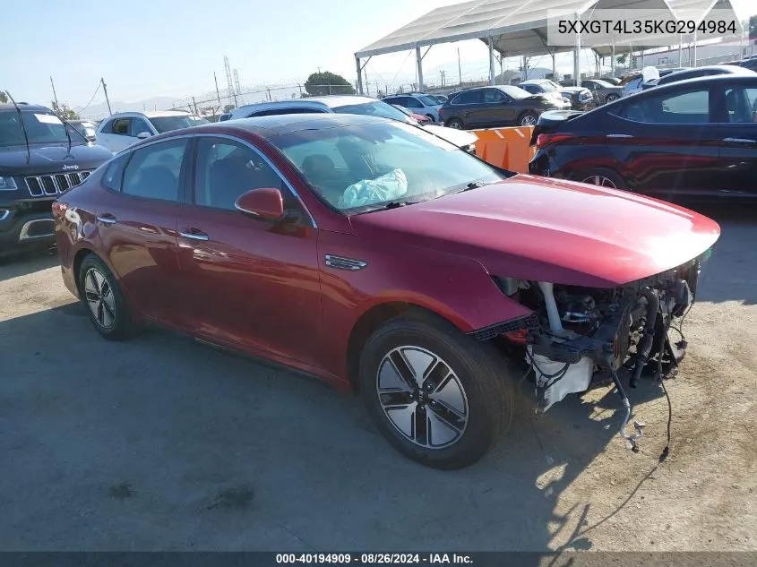 2019 Kia Optima S VIN: 5XXGT4L35KG294984 Lot: 40194909