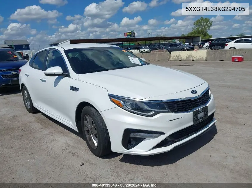 5XXGT4L38KG294705 2019 Kia Optima Lx