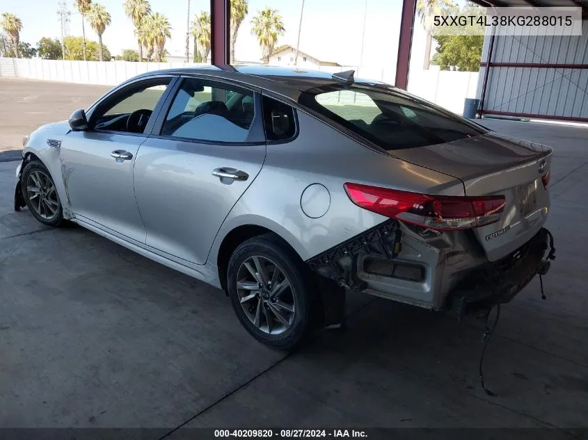 2019 Kia Optima Lx VIN: 5XXGT4L38KG288015 Lot: 40209820