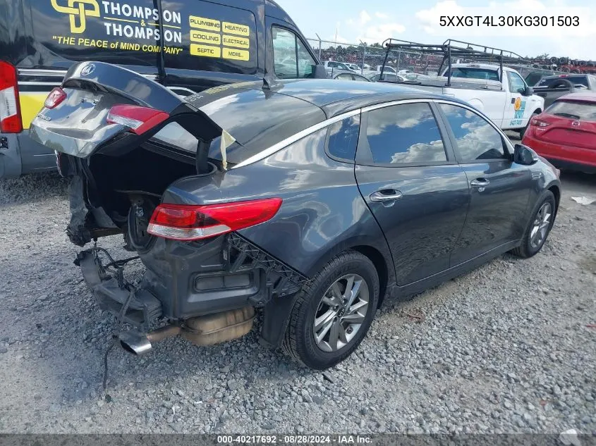 5XXGT4L30KG301503 2019 Kia Optima Lx