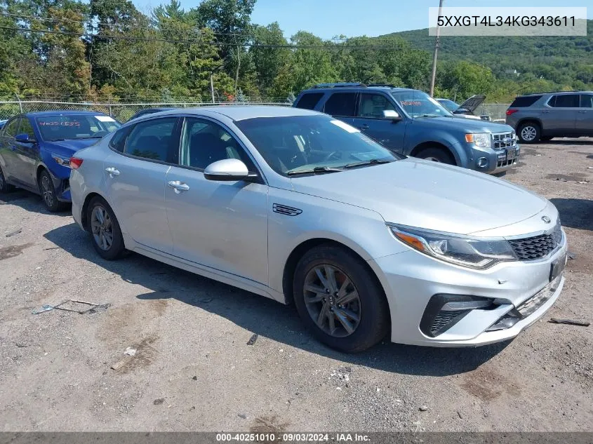 2019 Kia Optima Lx VIN: 5XXGT4L34KG343611 Lot: 40251010