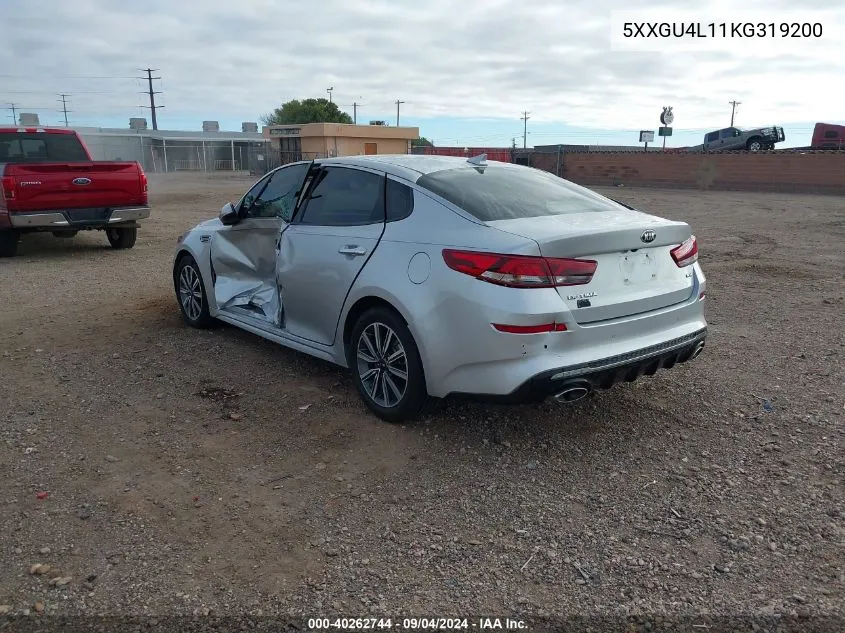 2019 Kia Optima Ex VIN: 5XXGU4L11KG319200 Lot: 40262744