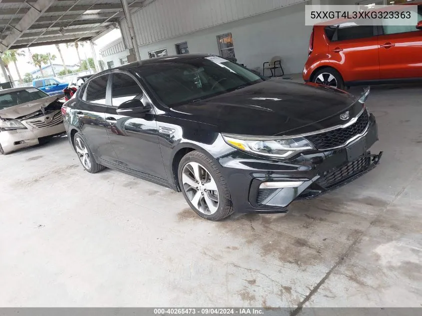 2019 Kia Optima S VIN: 5XXGT4L3XKG323363 Lot: 40265473