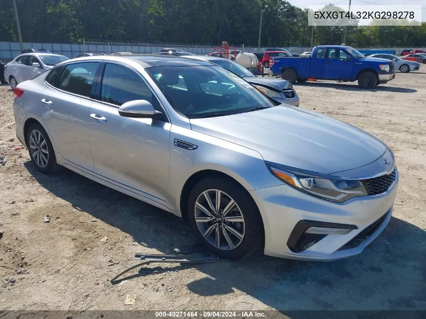 5XXGT4L32KG298278 2019 Kia Optima Lx