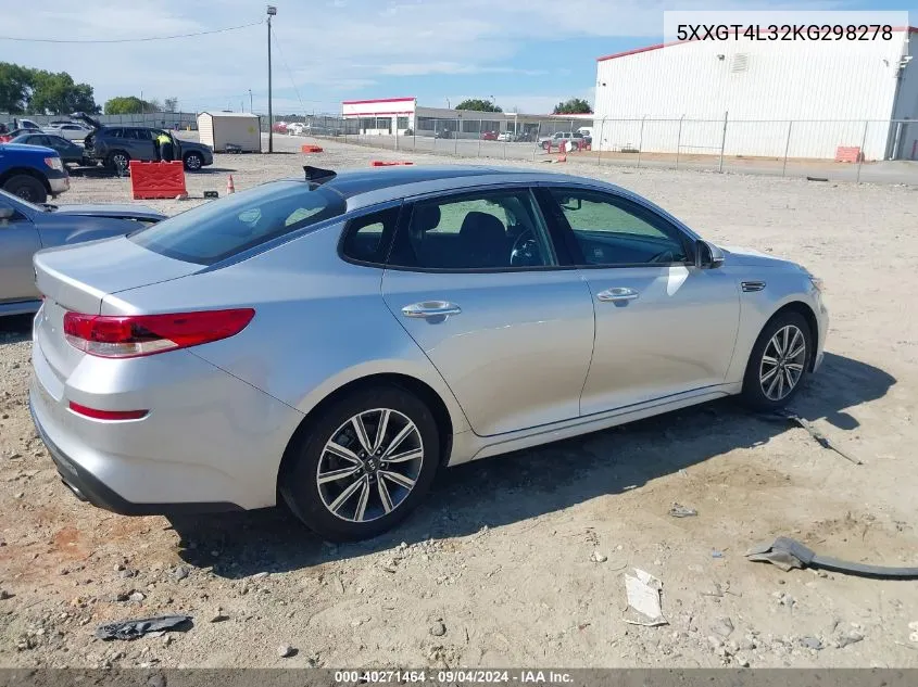 5XXGT4L32KG298278 2019 Kia Optima Lx