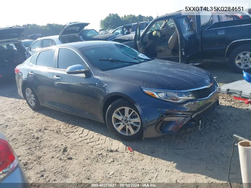 2019 Kia Optima Lx/S VIN: 5XXGT4L35KG284651 Lot: 40273527