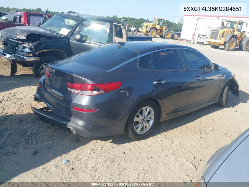 5XXGT4L35KG284651 2019 Kia Optima Lx/S