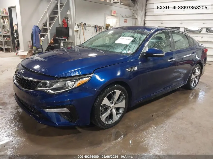 5XXGT4L38KG368205 2019 Kia Optima S