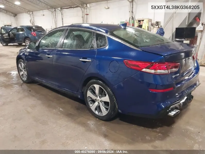 5XXGT4L38KG368205 2019 Kia Optima S