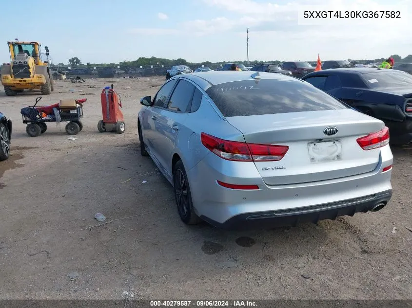 2019 Kia Optima Lx VIN: 5XXGT4L30KG367582 Lot: 40279587