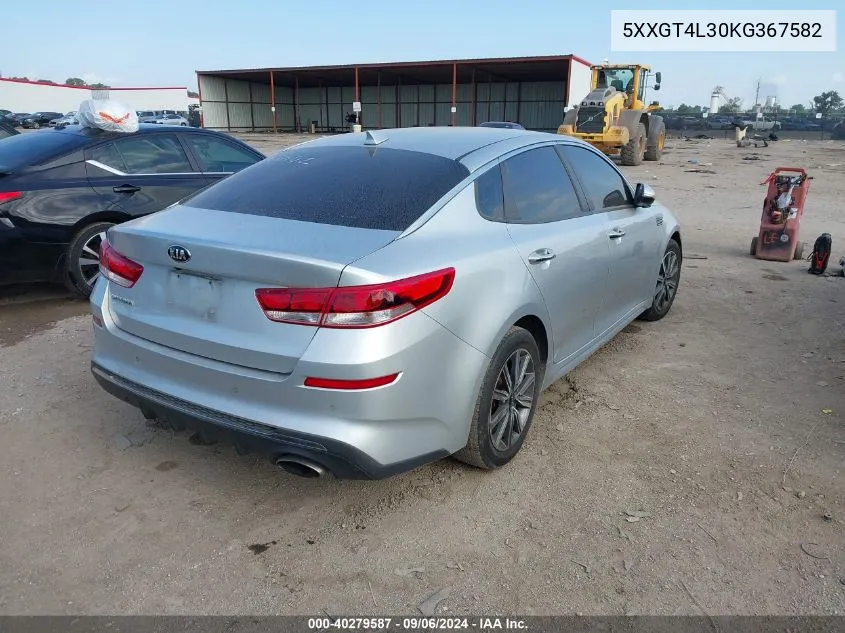 5XXGT4L30KG367582 2019 Kia Optima Lx