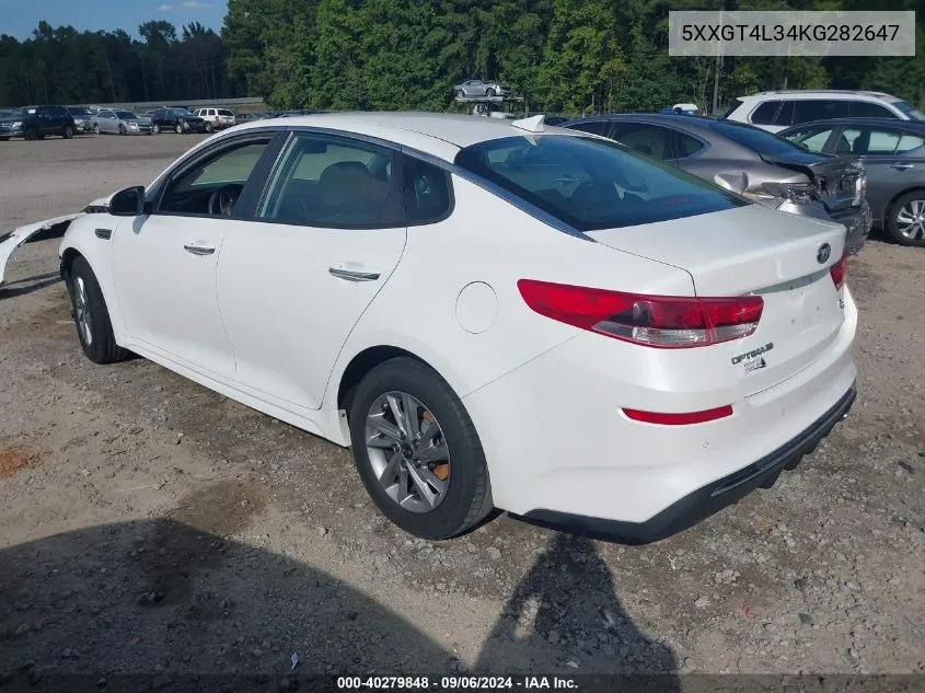 5XXGT4L34KG282647 2019 Kia Optima Lx