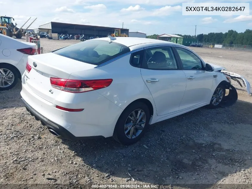 2019 Kia Optima Lx VIN: 5XXGT4L34KG282647 Lot: 40279848