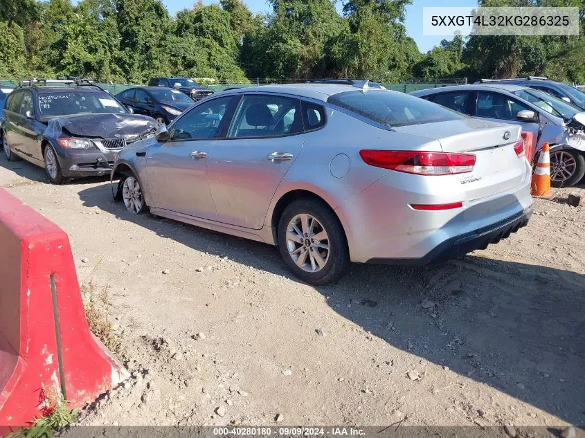 2019 Kia Optima Lx VIN: 5XXGT4L32KG286325 Lot: 40280180