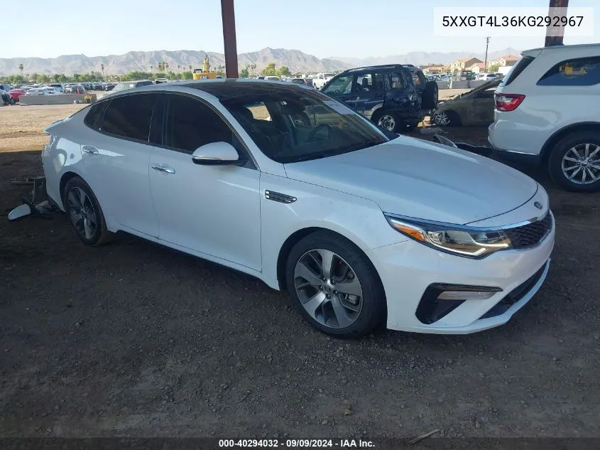 2019 Kia Optima S VIN: 5XXGT4L36KG292967 Lot: 40294032