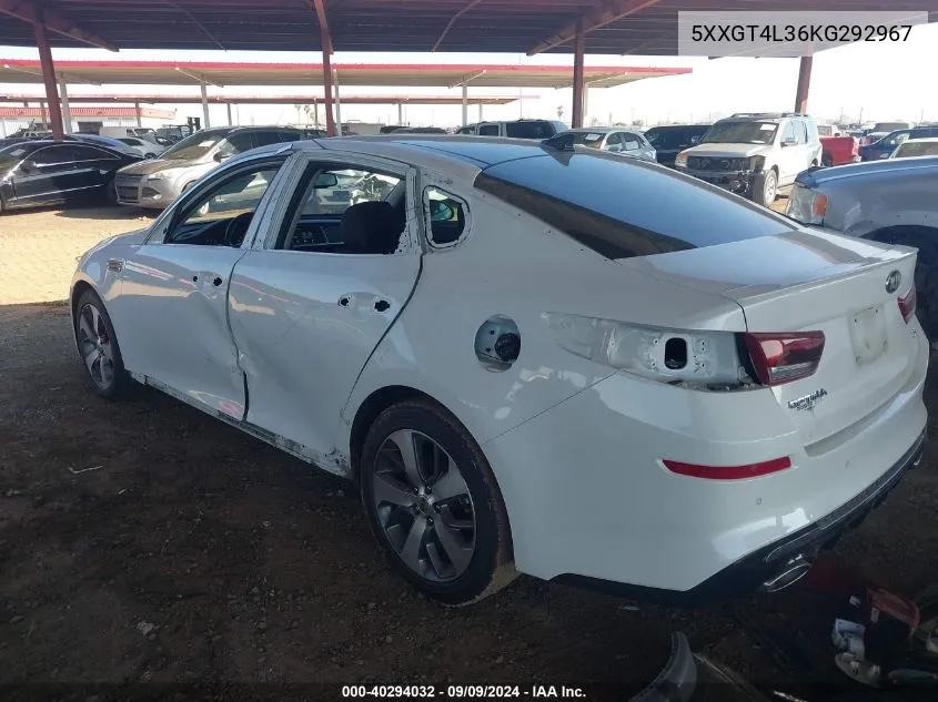 2019 Kia Optima S VIN: 5XXGT4L36KG292967 Lot: 40294032