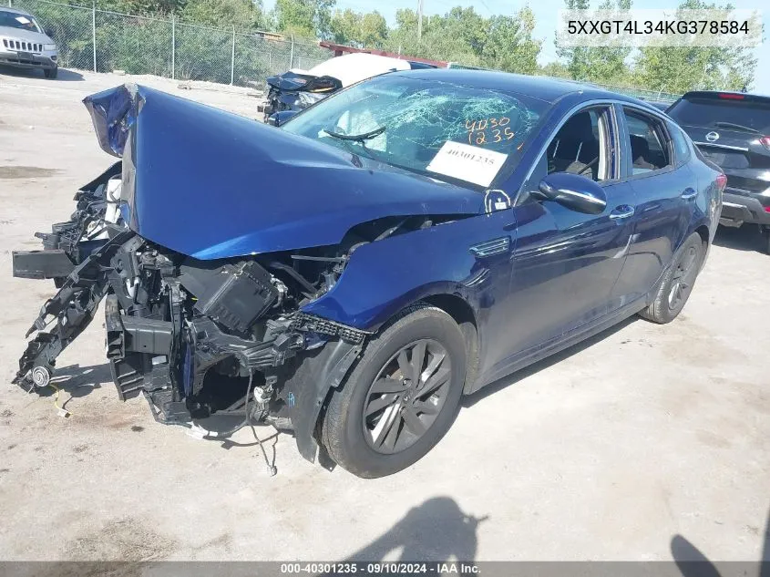 5XXGT4L34KG378584 2019 Kia Optima Lx