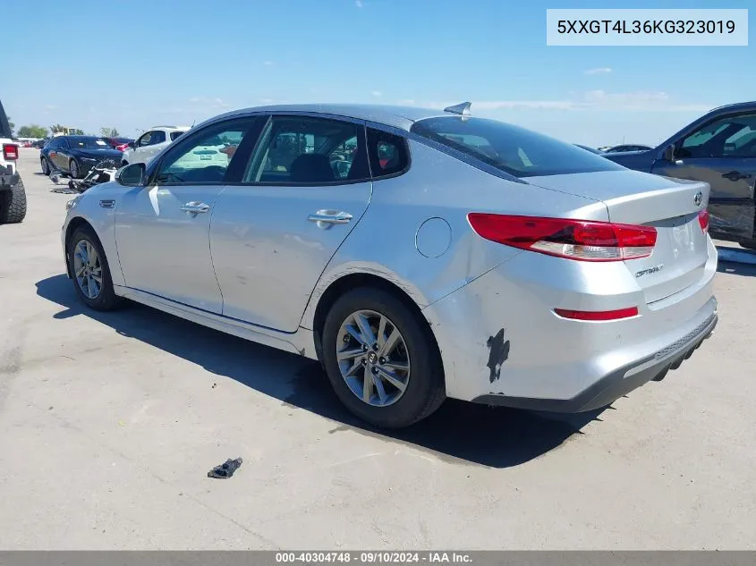 2019 Kia Optima Lx VIN: 5XXGT4L36KG323019 Lot: 40304748