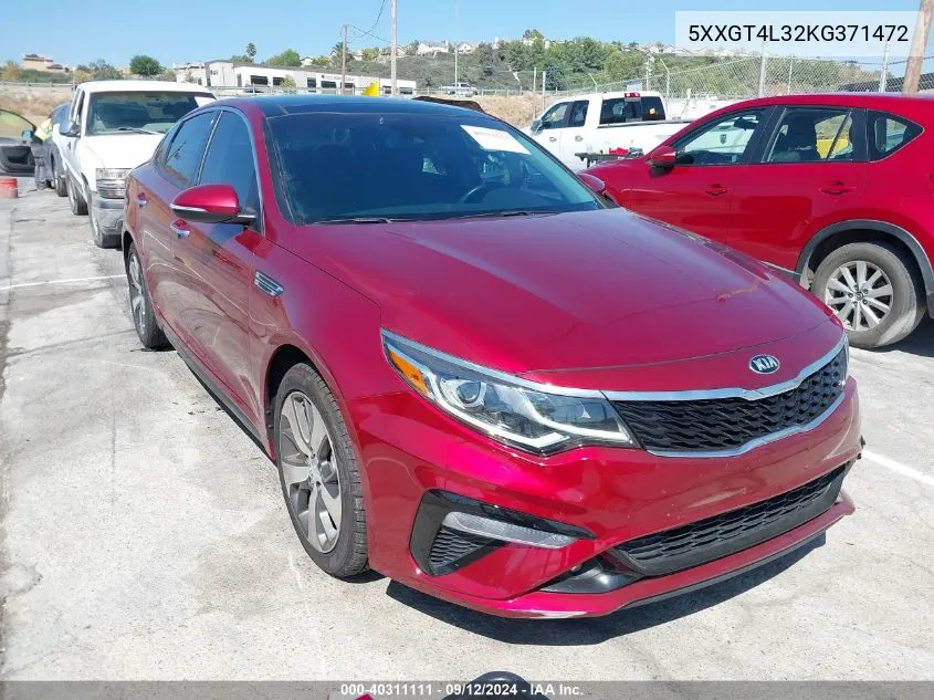 5XXGT4L32KG371472 2019 Kia Optima S