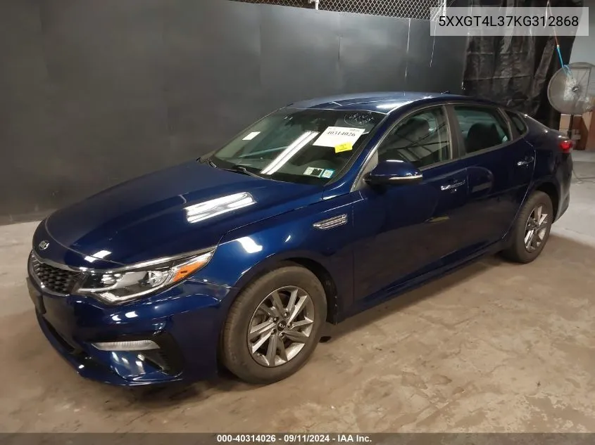 2019 Kia Optima Lx VIN: 5XXGT4L37KG312868 Lot: 40314026