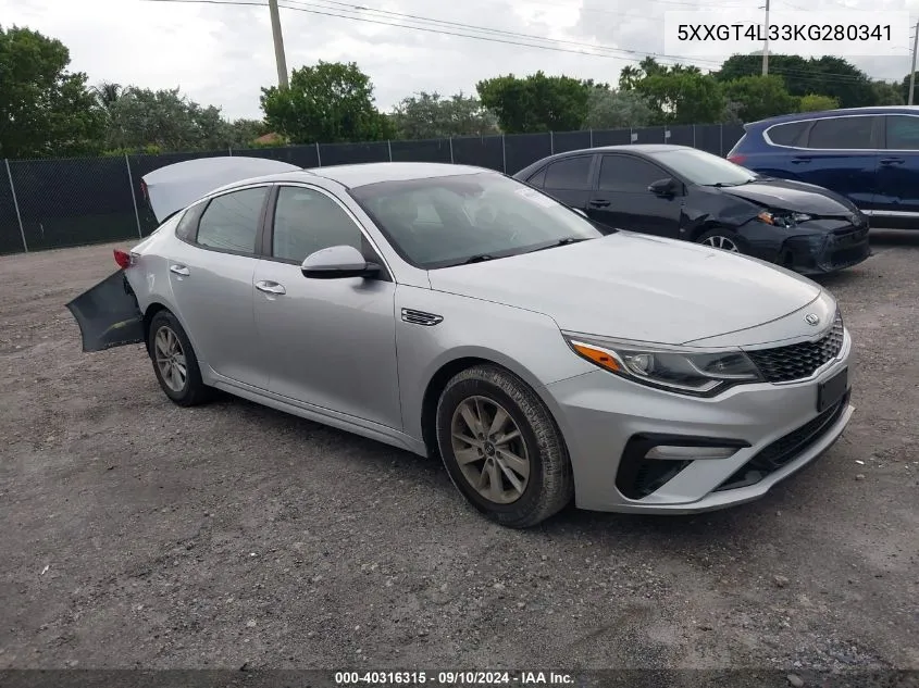 5XXGT4L33KG280341 2019 Kia Optima Lx