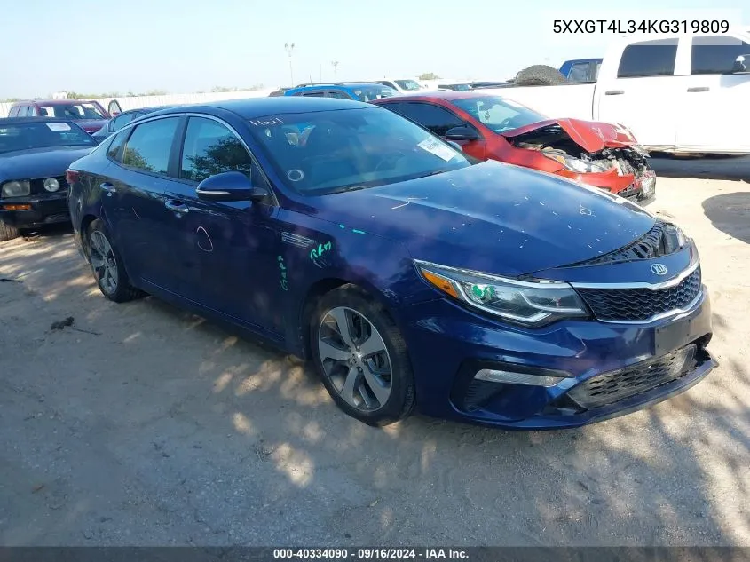 5XXGT4L34KG319809 2019 Kia Optima S