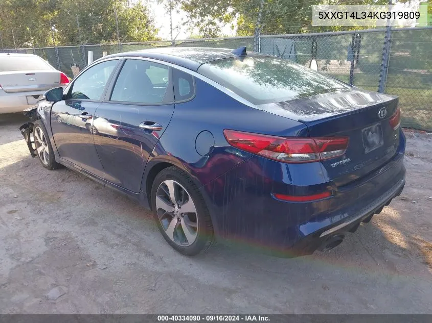 5XXGT4L34KG319809 2019 Kia Optima S