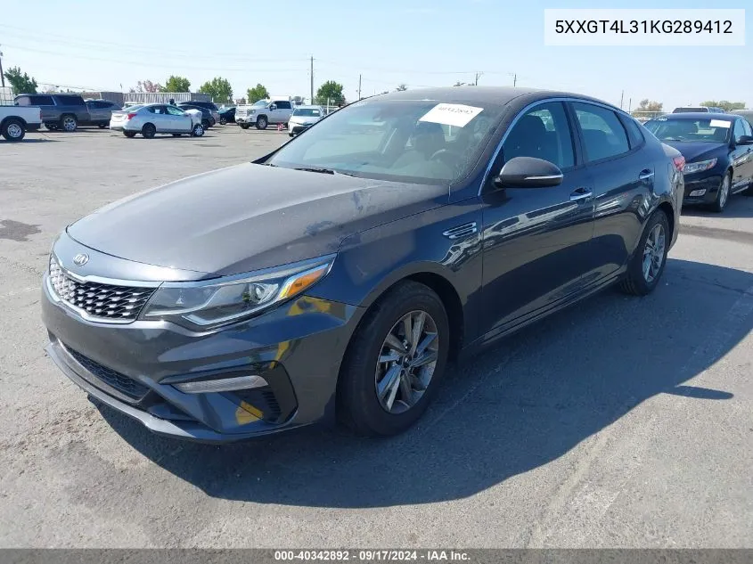 5XXGT4L31KG289412 2019 Kia Optima Lx