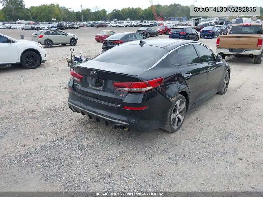 2019 Kia Optima S VIN: 5XXGT4L30KG282855 Lot: 40343816