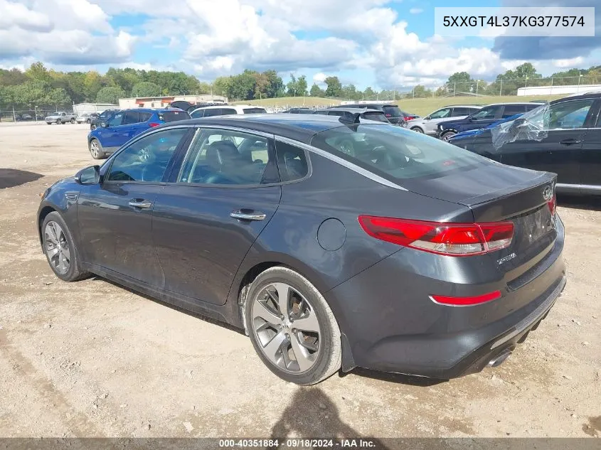 5XXGT4L37KG377574 2019 Kia Optima S