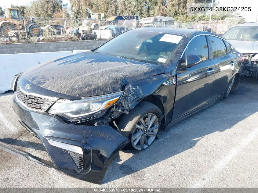 5XXGT4L38KG324205 2019 Kia Optima Lx