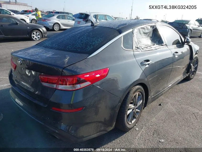 5XXGT4L38KG324205 2019 Kia Optima Lx