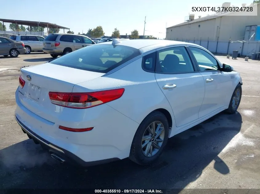 2019 Kia Optima Lx VIN: 5XXGT4L37KG324728 Lot: 40355510