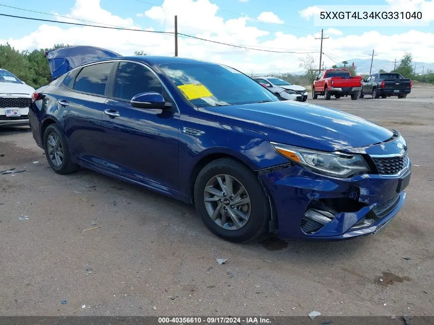 2019 Kia Optima Lx VIN: 5XXGT4L34KG331040 Lot: 40356610