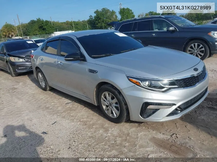 5XXGT4L31KG278989 2019 Kia Optima Lx