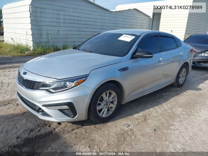 2019 Kia Optima Lx VIN: 5XXGT4L31KG278989 Lot: 40358154