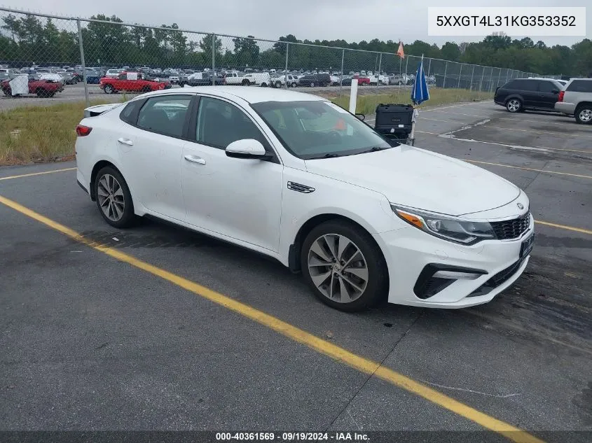 2019 Kia Optima S VIN: 5XXGT4L31KG353352 Lot: 40361569