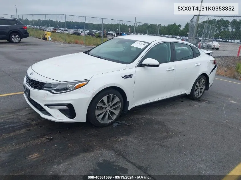 5XXGT4L31KG353352 2019 Kia Optima S