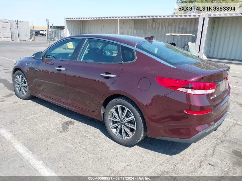 5XXGT4L31KG363394 2019 Kia Optima Lx