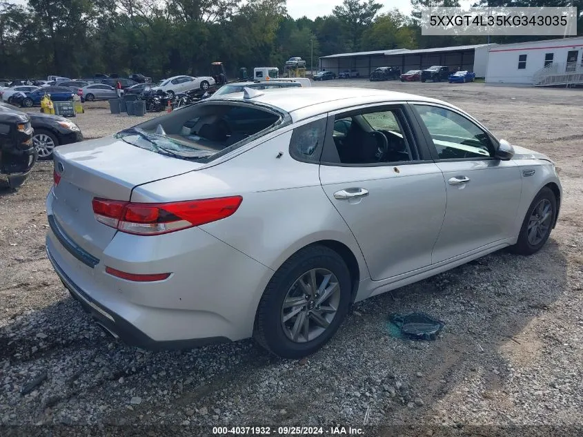 5XXGT4L35KG343035 2019 Kia Optima Lx