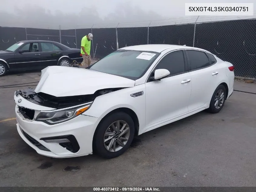 2019 Kia Optima Lx VIN: 5XXGT4L35KG340751 Lot: 40373412