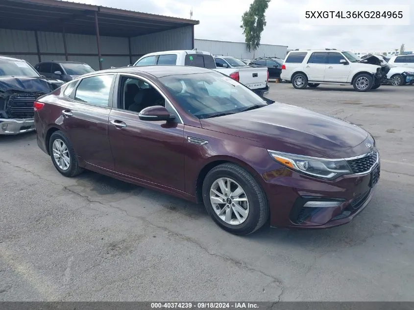 5XXGT4L36KG284965 2019 Kia Optima Lx