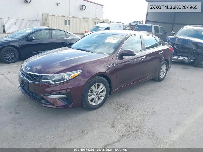 2019 Kia Optima Lx VIN: 5XXGT4L36KG284965 Lot: 40374239