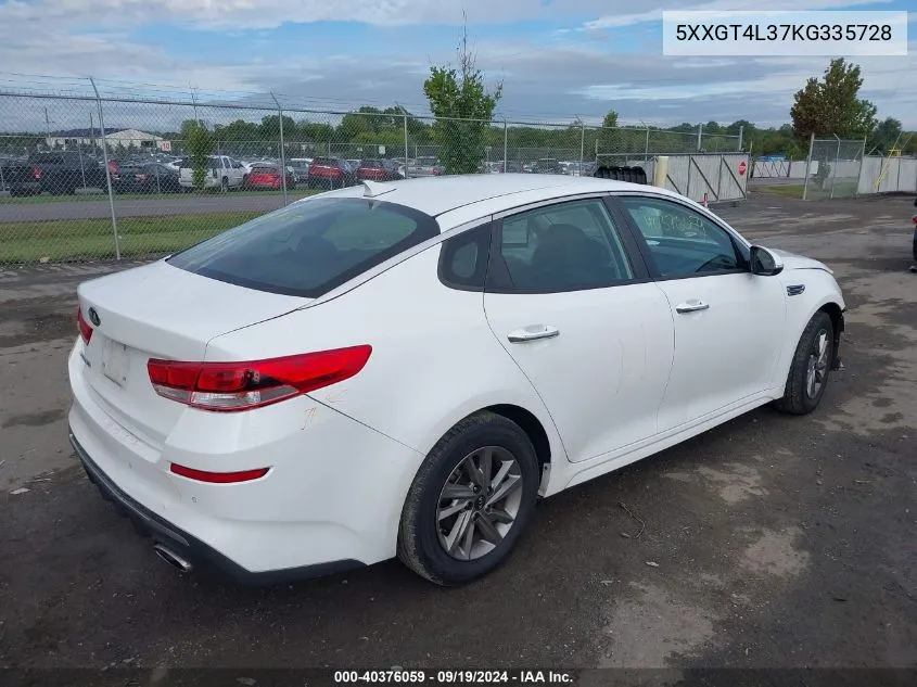 2019 Kia Optima Lx VIN: 5XXGT4L37KG335728 Lot: 40376059