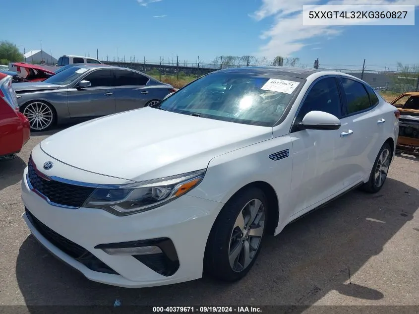 2019 Kia Optima S VIN: 5XXGT4L32KG360827 Lot: 40379671