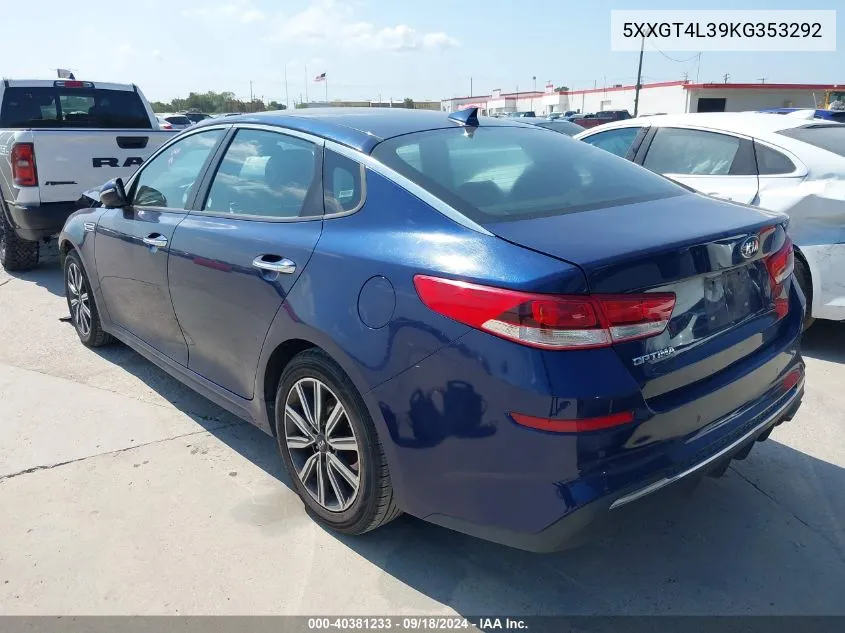 5XXGT4L39KG353292 2019 Kia Optima Lx