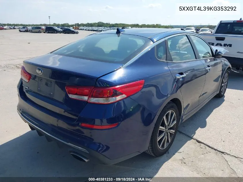 2019 Kia Optima Lx VIN: 5XXGT4L39KG353292 Lot: 40381233